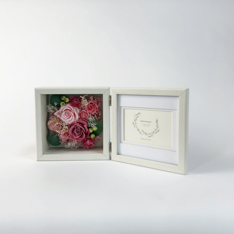 ソラ＆プリザーブドフラワー フォトフレーム Ｌサイズ（薔薇/全4色）